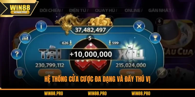 Hệ thống cửa cược đa dạng và đầy thú vị