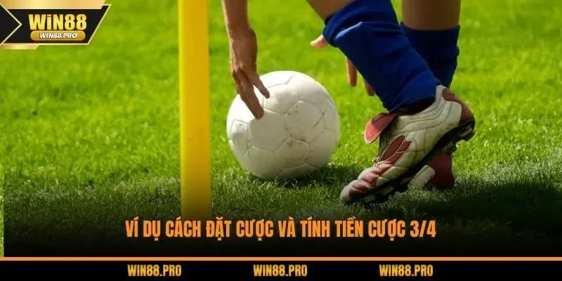 Ví dụ cách đặt cược và tính tiền cược 3/4